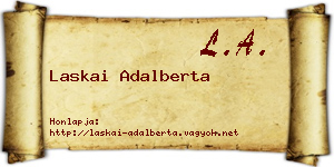 Laskai Adalberta névjegykártya